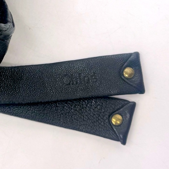 Chloe Medium Black Leather Studded Marcie Convertible 2way Satchel Ltd Edition - Picture 14 of 16